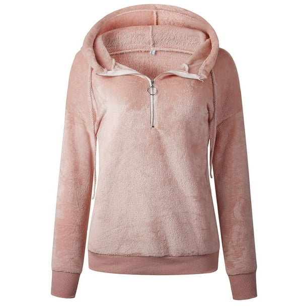 YUSKY Womens Funky Autumn Winter Solid Colored Fleece Sweatshirt YUSKY Womens Funky Autumn Winter Solid Colored Fleece Sweatshirt